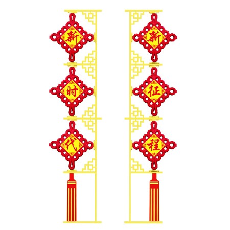 三連串中國結燈大LED節日中國結景觀燈 喜慶發光中國結掛件裝飾