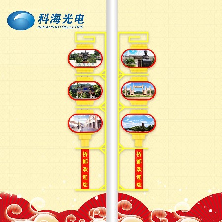 扁燈籠三連串帶須亞克力發光中國結燈道路裝飾防水景觀路燈中山